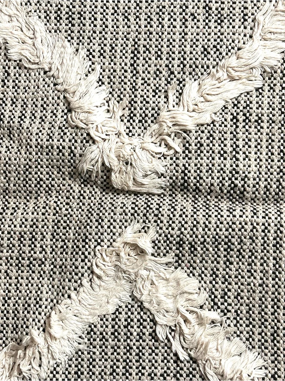 Woven Fringe Chevron Rug - Picture 2 of 3